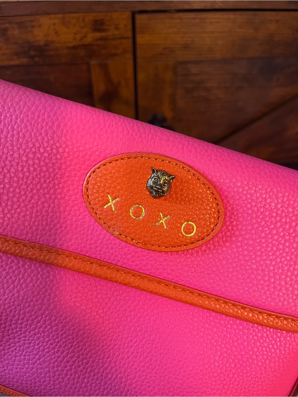XOXO bengal Neon Pink bumbag with Orange Trim and Multicolor Strap - Picture 4 of 6